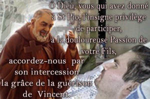 Vincent Lambert priere a Padre Pio
